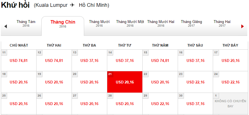 Vé khuyến mại của AirAsia